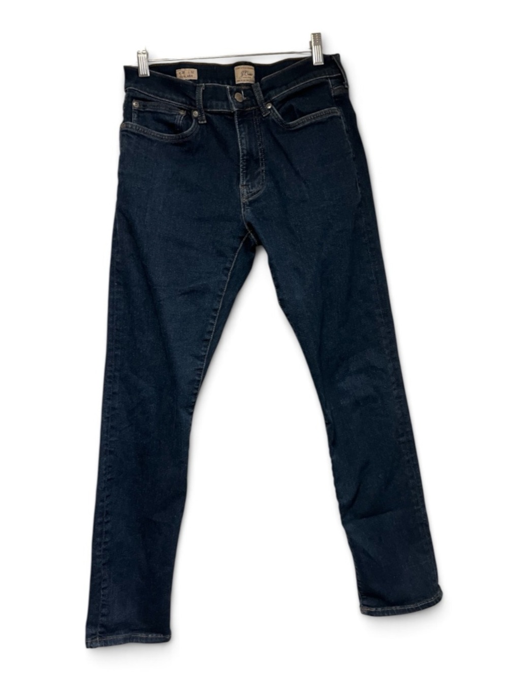 J Crew Classic Men's Dark Blue Denim Jeans style 484 (slimmer cut) size 30W x 32
